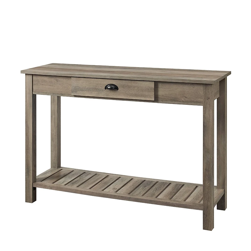 Walker Edison Gray Wash Country Entry Table