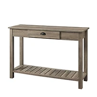 Walker Edison Gray Wash Country Entry Table