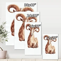 Designart - Portrait of Wild Ram With Mighty Horns II