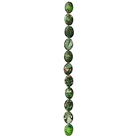 12 Pack: Green Imperial Jasper Oval Beads, 14mm by Bead Landing™