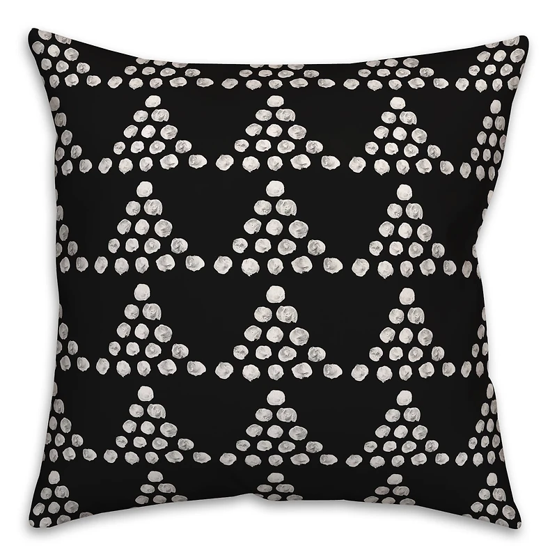 18" Dotted Triangles Indoor/Outdoor Pillow