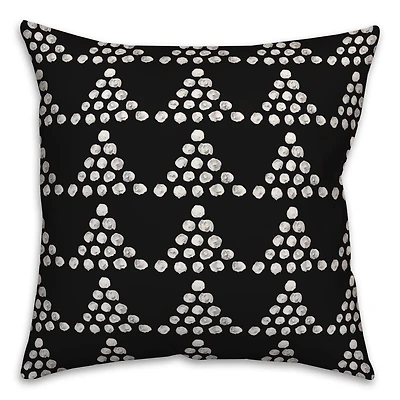 18" Dotted Triangles Indoor/Outdoor Pillow