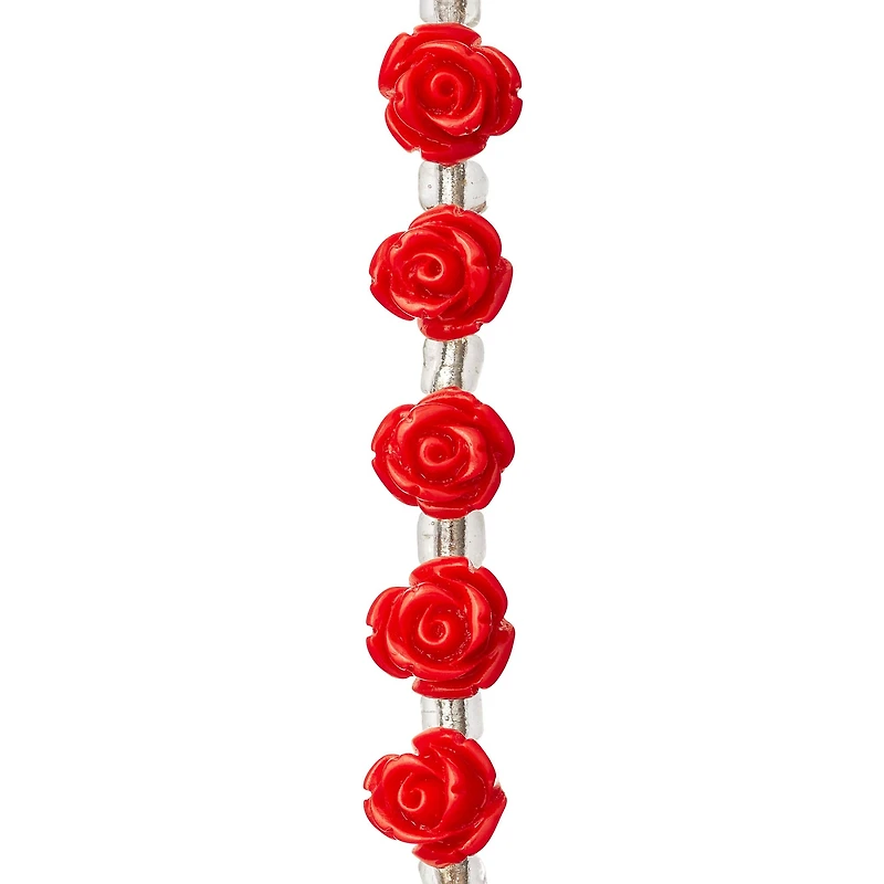 Red Quartzite Rose Beads, 8mm by Bead Landing™