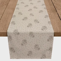 72" Floral Dots Cotton Twill Runner