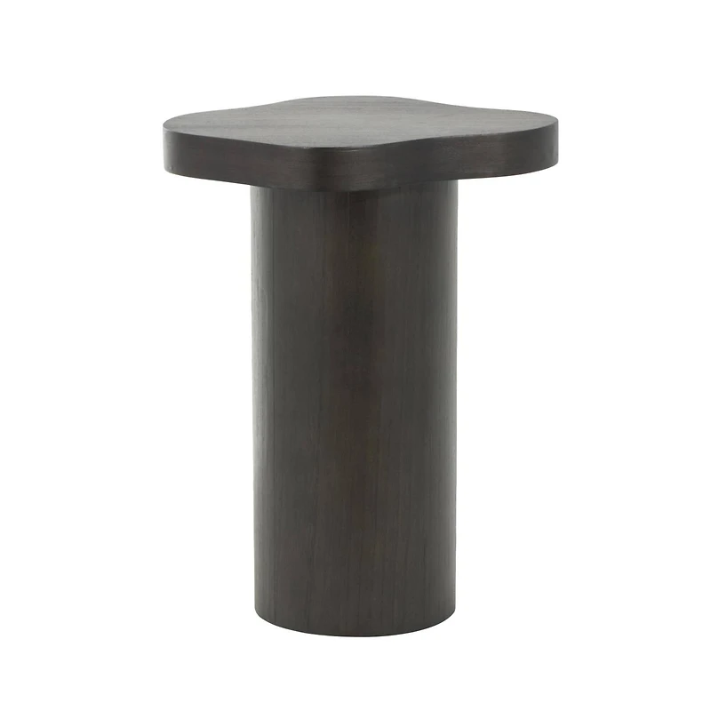 23" Pedestal Side End Accent Table with Rounded Square Top
