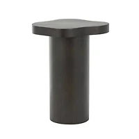 23" Pedestal Side End Accent Table with Rounded Square Top