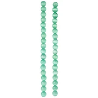 Aqua Cat Eye Glass Round Beads, 8mm by Bead Landing™