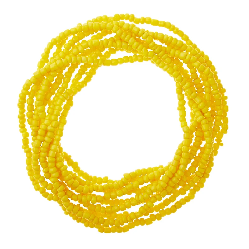 12 Pack: Yellow Glass Rondelle Seed Beads, 6/0 by Bead Landing™