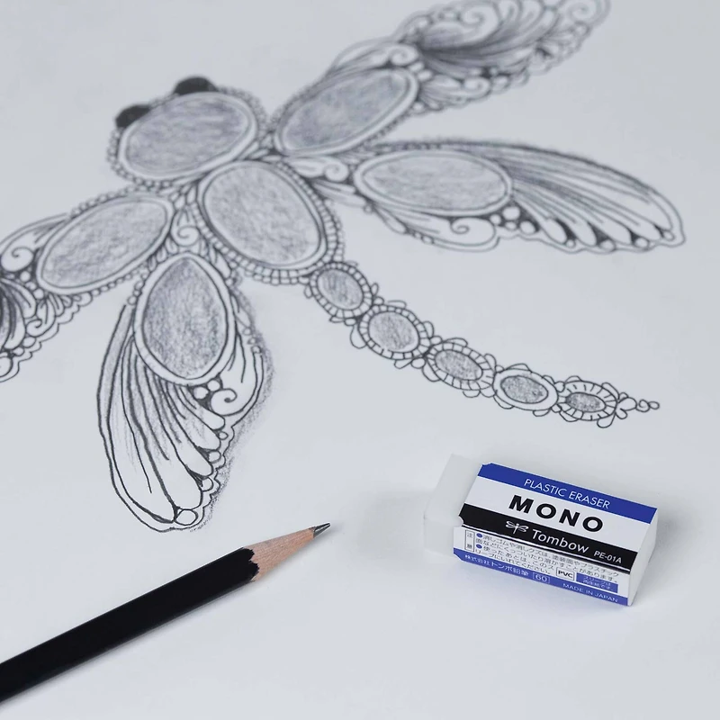 Tombow Mono Medium White Erasers, 3ct.