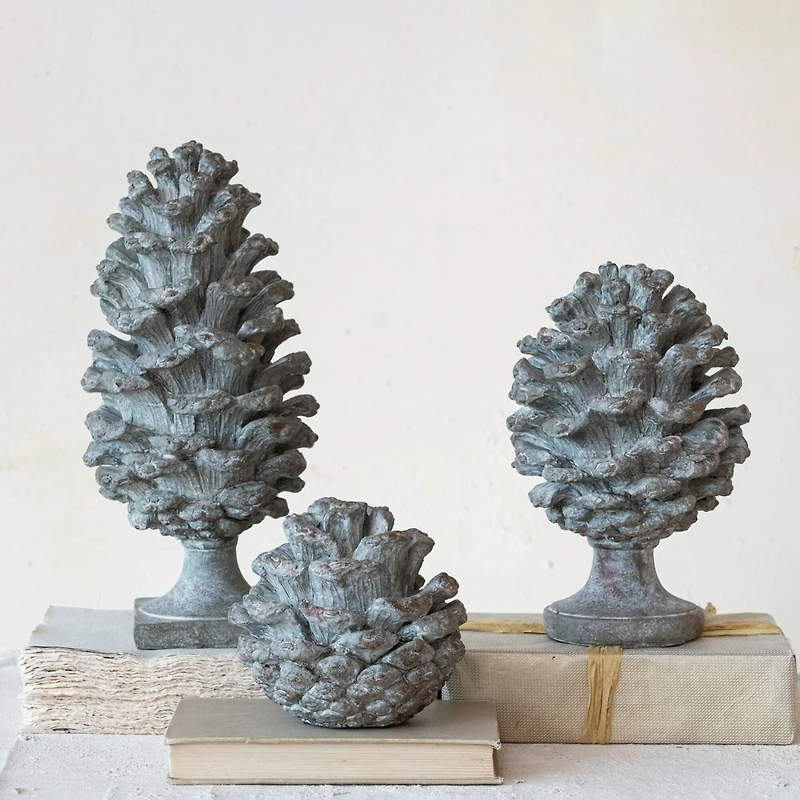 Hello Honey® 6.25" Round Verdigris Finish Pinecone Finial