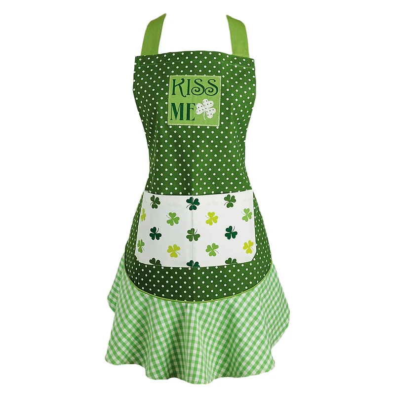 DII® Kiss Me St Patty's Day Ruffle Apron