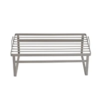 Honey Can Do Gray Stackable Cabinet Shelf Helpers Set