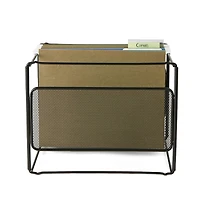 Mind Reader Black Desktop File Organizer Box