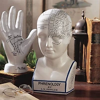 Design Toscano Porcelain Phrenology Head Statue