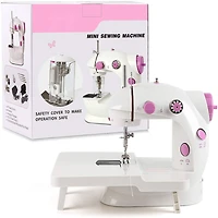 Haitral™ Cute Pink Flex-Speed Double-Thread Cordless Sewing Machine with Built-In Table