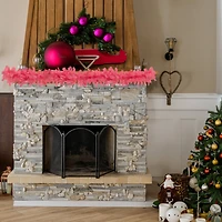 9ft. Pre-Lit Pink Spruce Christmas Garland