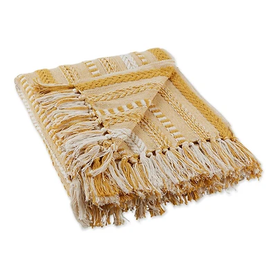 DII® Honey Gold Braided Stripe Throw