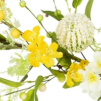 5ft. Yellow Berry & Thistle Floral Spring Garland