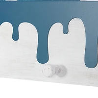 Blue Wood Coastal Wall Hook