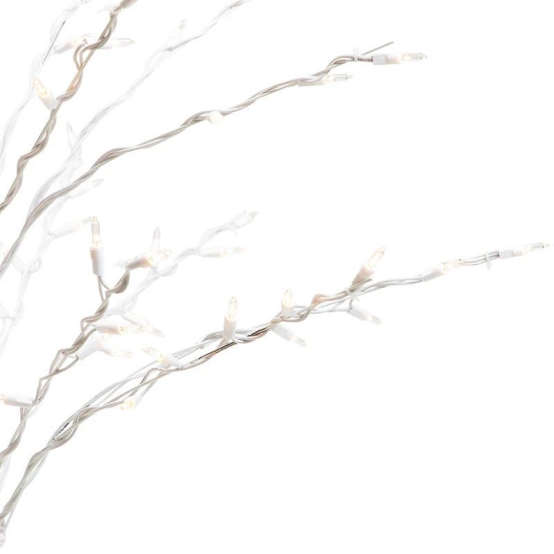 4ft. Pre-Lit White Cascade Twig Outdoor Artificial Christmas Tree