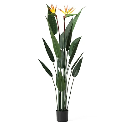 Glitzhome® 5.25ft. Faux Bird of Paradise Plant in Pot