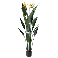 Glitzhome® 5.25ft. Faux Bird of Paradise Plant in Pot