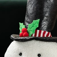 Glitzhome® 60"H Christmas Oversized Fabric Snowman With Dangle Legs