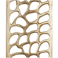Gold Aluminum Cutouts Abstract Wall Decor Set of 2 7", 22"