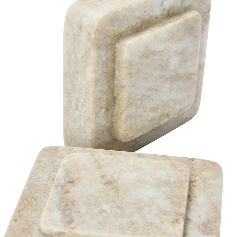 Hello Honey® Square Marble Bookends Set