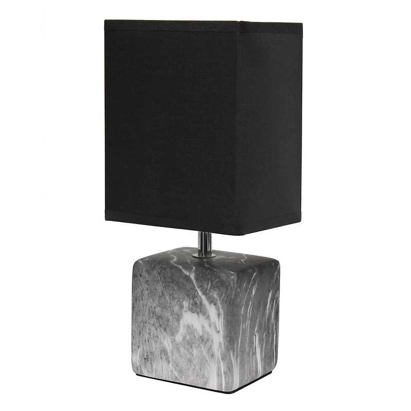 Simple Designs Marbled Ceramic Table Lamp