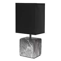 Simple Designs Marbled Ceramic Table Lamp