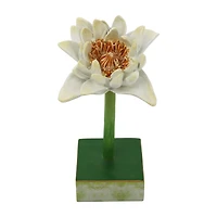8" White Lotus Flower Tabletop Accent by Ashland®