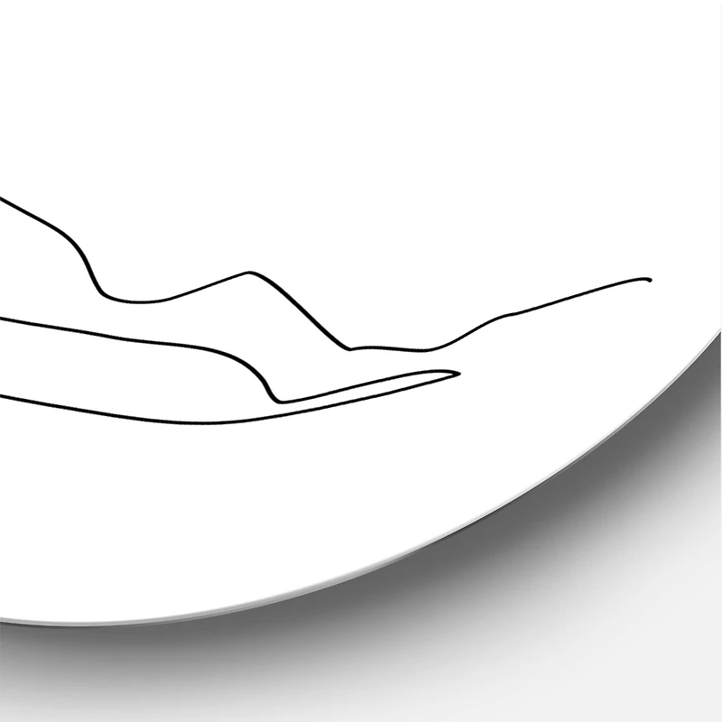 Designart - Abstract Mountain Range With Red Moons