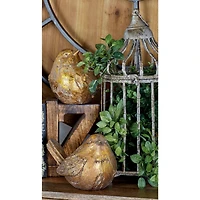 Farmhouse Polystone Bird Sculpture Set