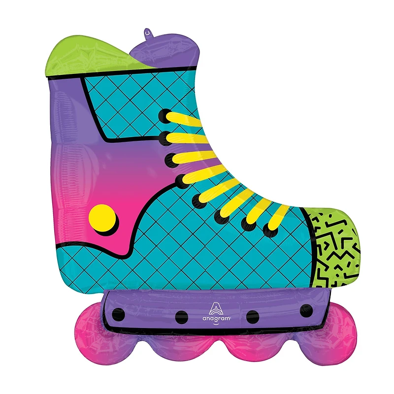 SuperShape® 27" 90s Party Inline Skate Foil Balloon