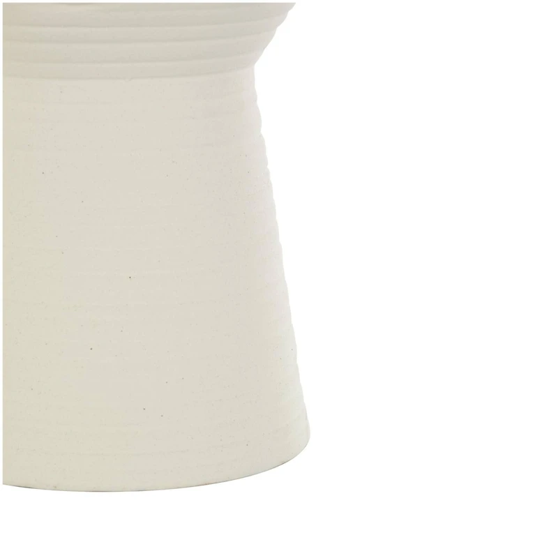 Ceramic Ribbed Cone Shaped Vase Set