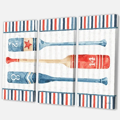 Designart - Watercolor Nautical paddles