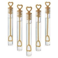 6 Packs: 100 ct. (600 total) Gold & Clear Heart Bubble Wands by Celebrate It™