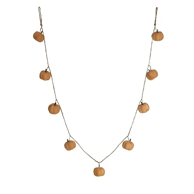 Hello Honey® 6.5ft. Orange Decorative Felt Pumpkin Garland