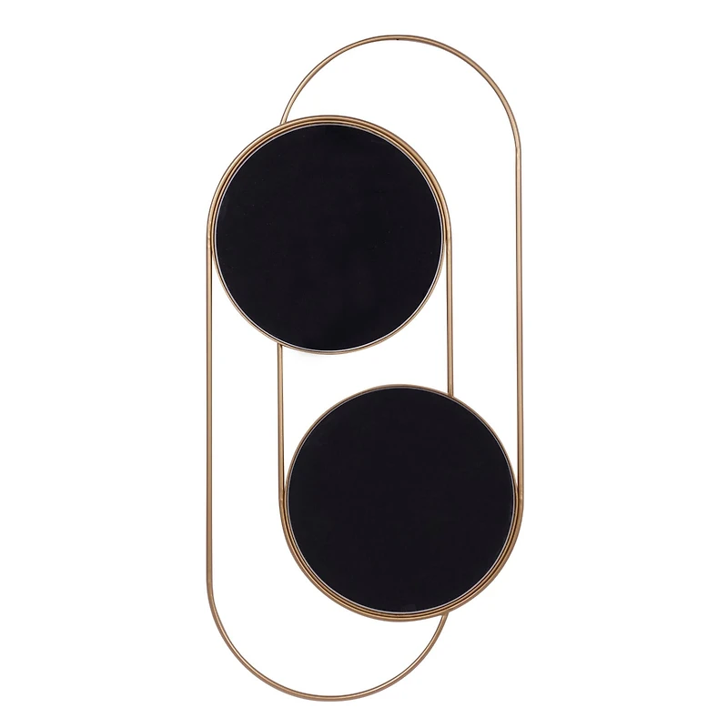 43" Gold Contemporary Metal Wall Mirror