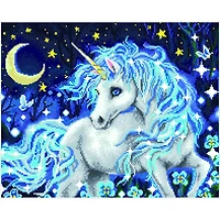 Diamond Dotz® Intermediate Moonlight Unicorn Diamond Painting Kit