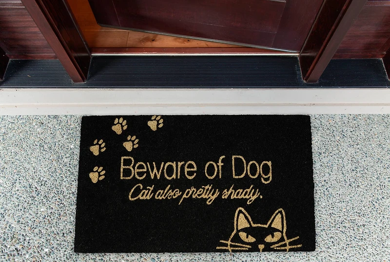 DII® Beware Of The Cat & Dog Doormat