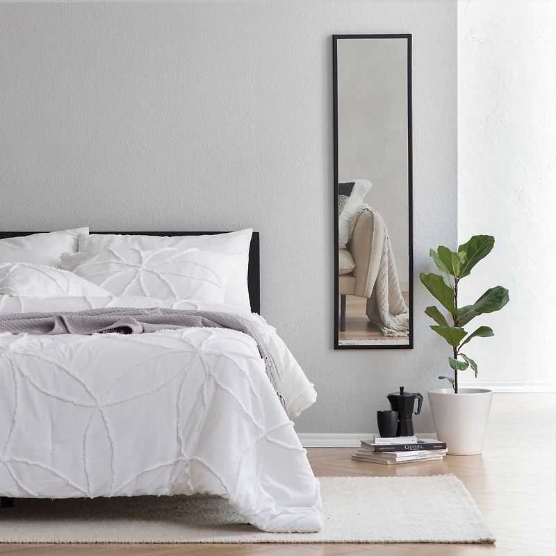 Habitat Trina 48" Black Rectangular Wall Mirror