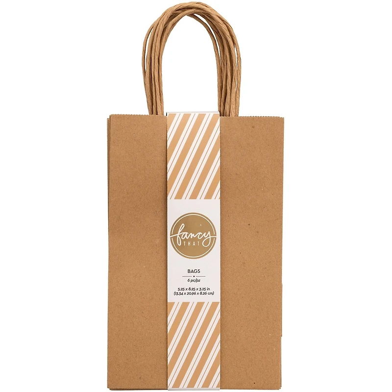 American Crafts™ Fancy That Small Kraft Gift Bags, 6ct.