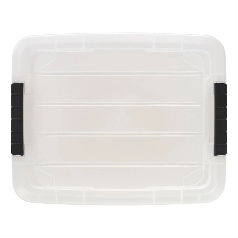IRIS® 20.5qt. Buckled Clear Boxes with Clear Buckle Lids, 6ct.