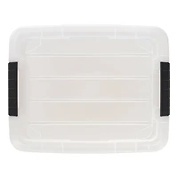 IRIS® 20.5qt. Buckled Clear Boxes with Clear Buckle Lids, 6ct.