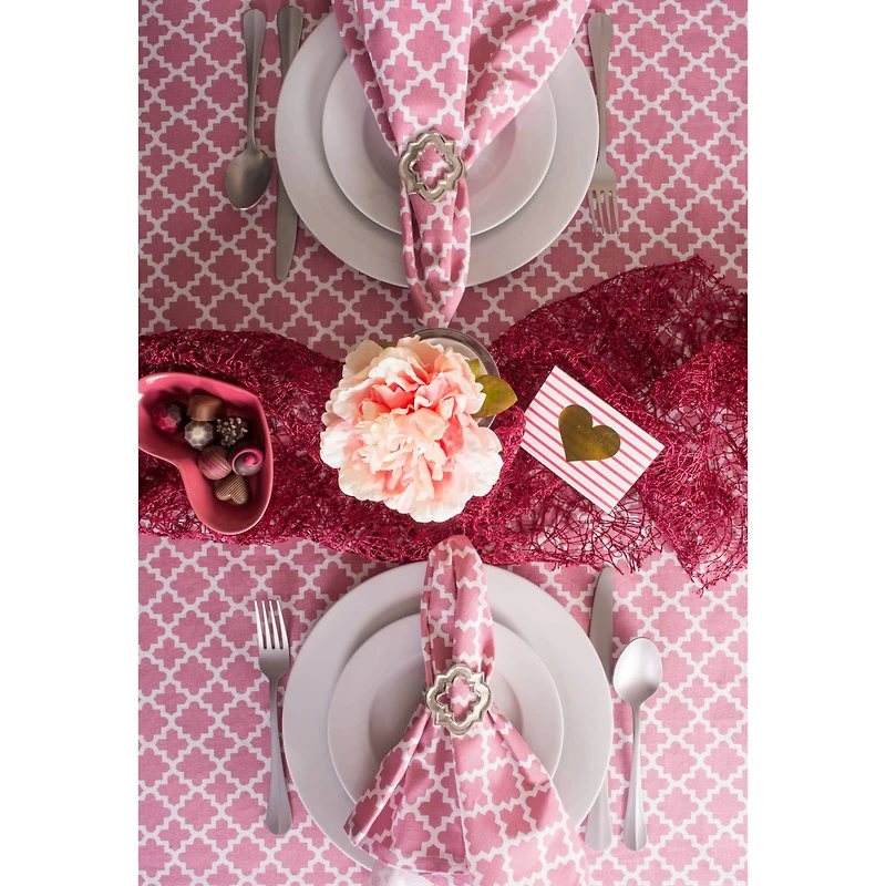 Rose Lattice Tablecloth 60" x 120"