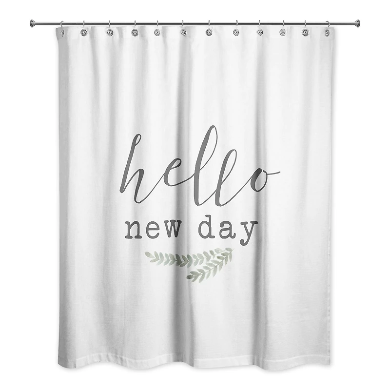 Hello New Day 71" x 74" Shower Curtain
