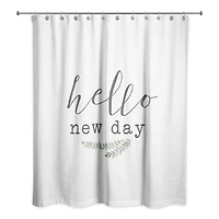 Hello New Day 71" x 74" Shower Curtain