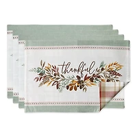 DII® Thanksgiving Autumn Fall Leaves Reversible Placemats, 4ct.
